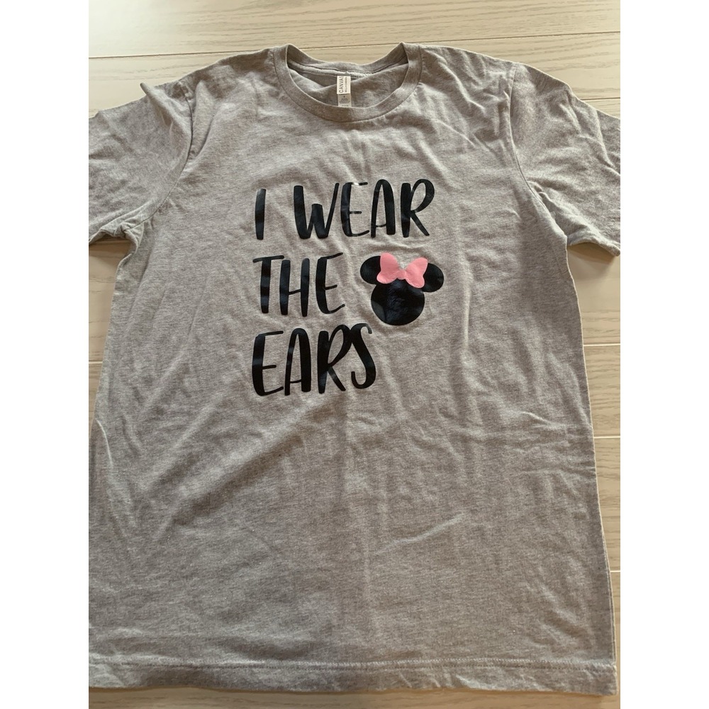 Minnie Mouse Womens Large Grey T-shirt‎ Wear The Ears